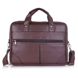 Crux vegan leather laptop messenger bag