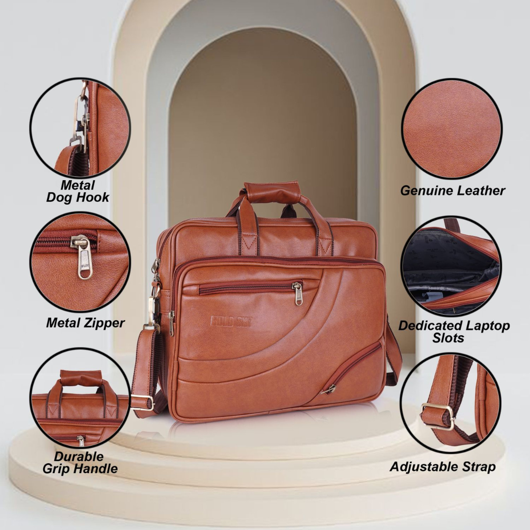 UrbanArc Pro Vegan Leather Laptop Messenger Bag