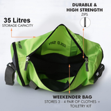 Aeris Polyester Gym Bag with Dedicated Shoe Compartment