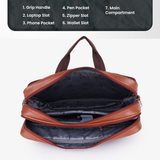 UrbanArc Pro Vegan Leather Laptop Messenger Bag