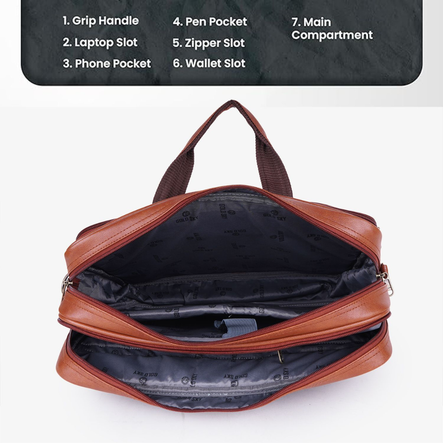 UrbanArc Pro Vegan Leather Laptop Messenger Bag