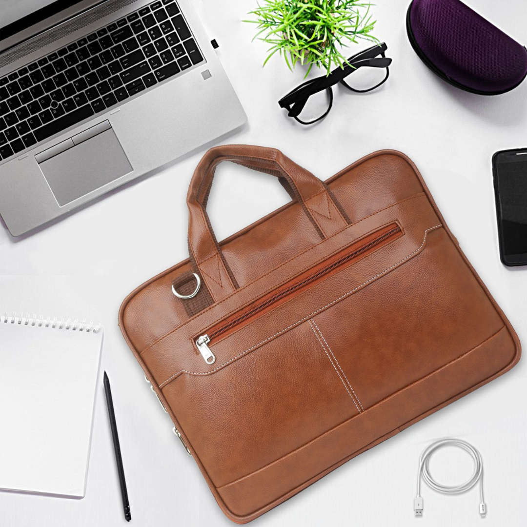 ExpandPro Sleek Expandable Laptop Messenger Bag for Men