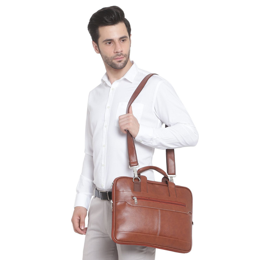 ExpandPro Sleek Expandable Laptop Messenger Bag for Men