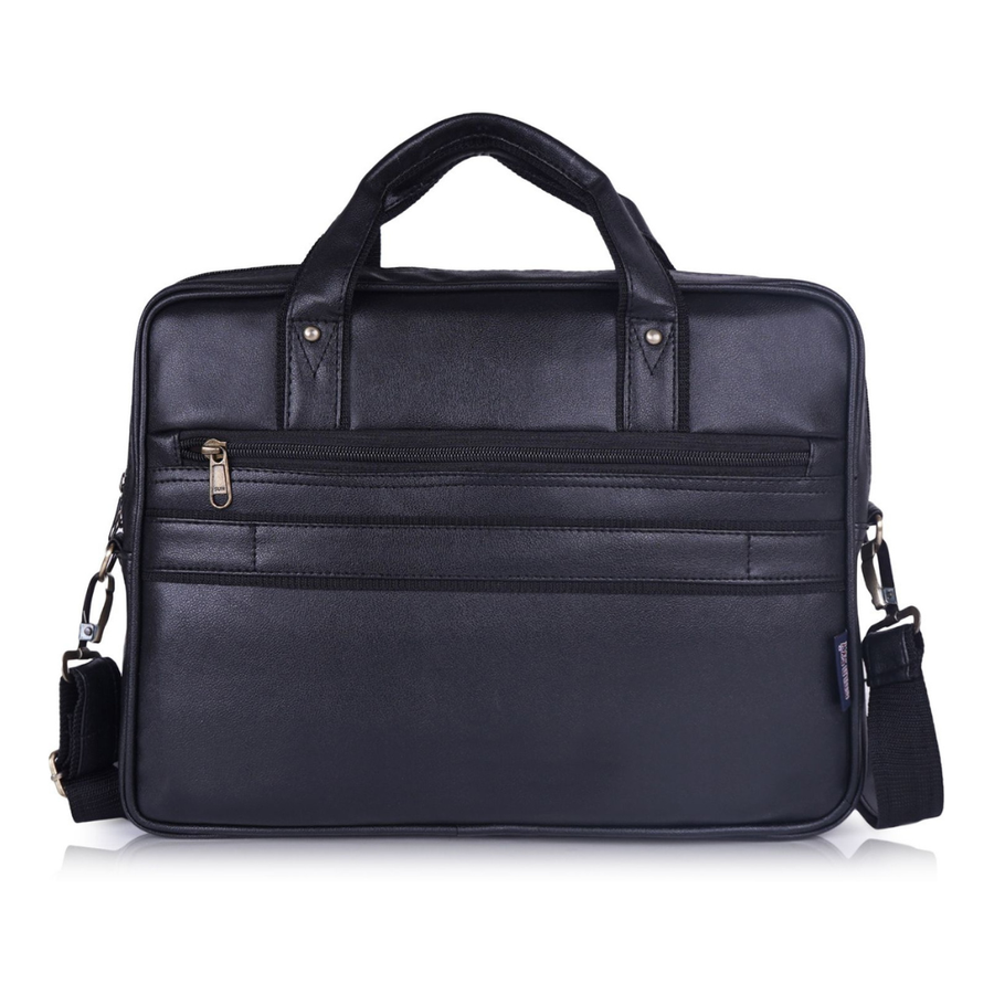 Crux vegan leather laptop messenger bag