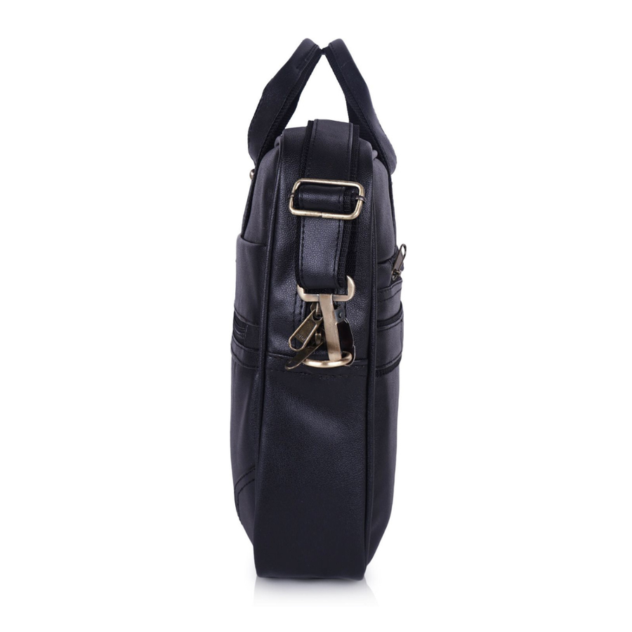 Crux vegan leather laptop messenger bag