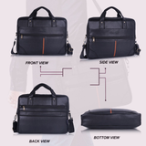 Crux vegan leather laptop messenger bag