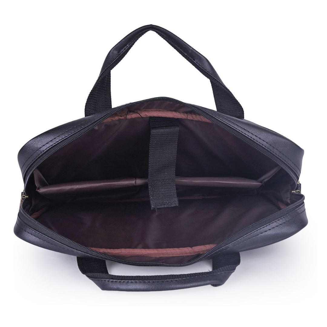 Crux vegan leather laptop messenger bag