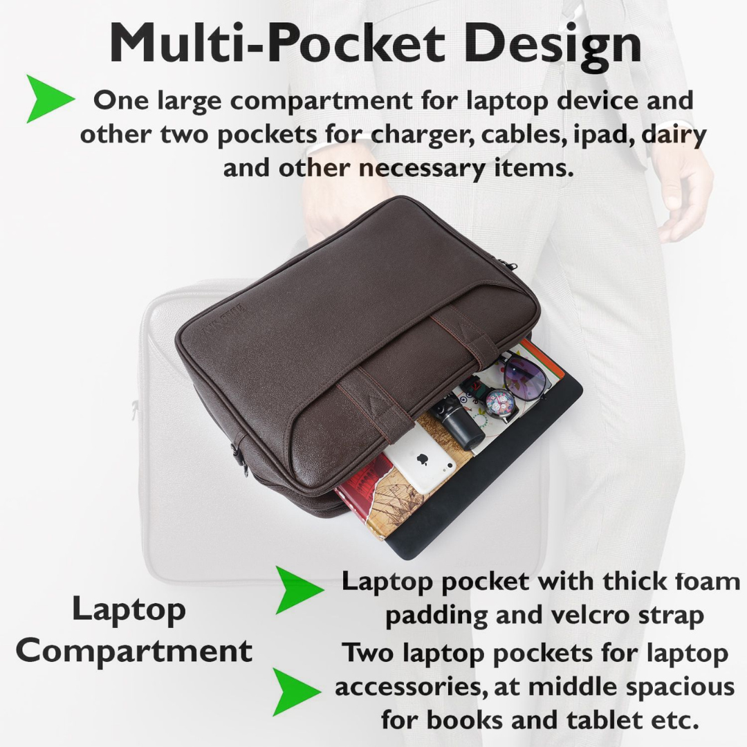 Elite Premium 16 Inch Laptop Office Shoulder Messenger Bag