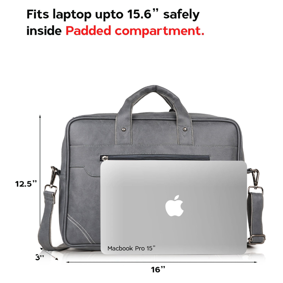 UrbanSplit Vegan Leather Messenger Bag