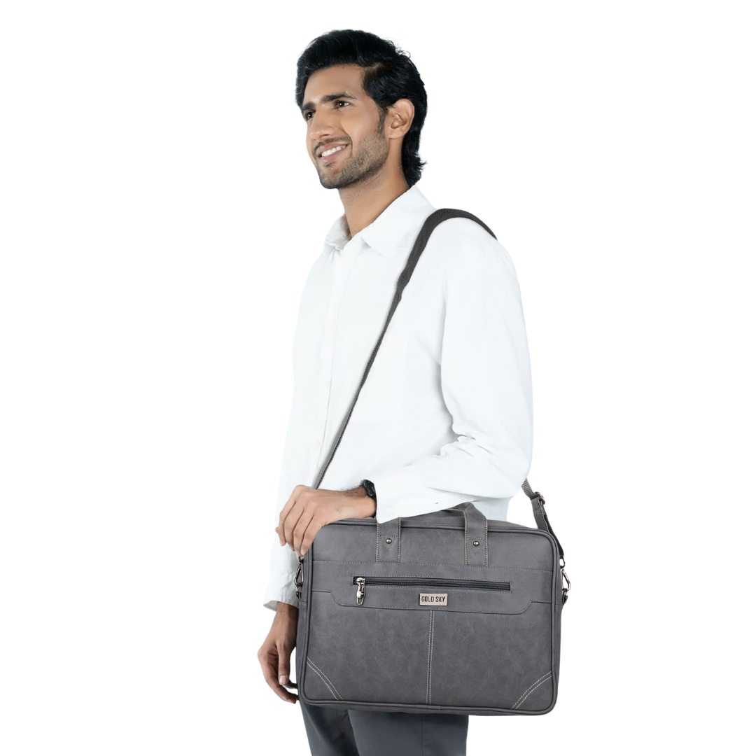 UrbanSplit Vegan Leather Messenger Bag