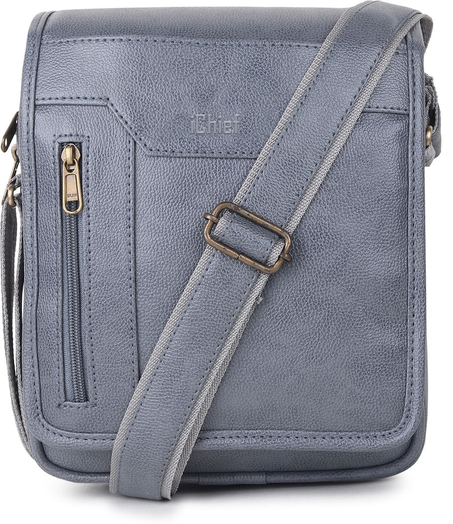 ModVault Premium PU Leather Men’s Sling Bag With Padded Tab Sleeve