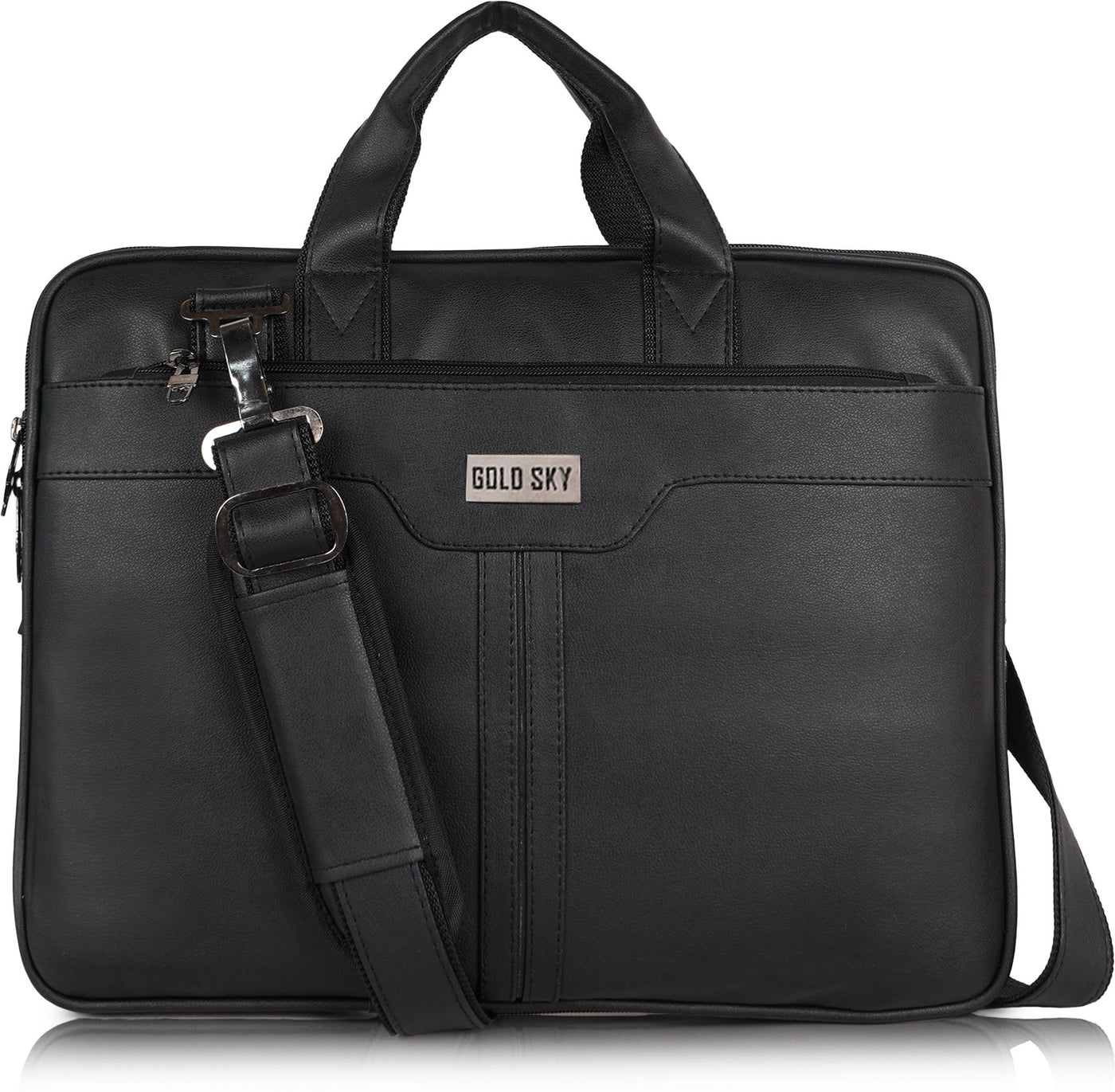 UrbanFlex Expandable Vegan Leather Messenger Bag