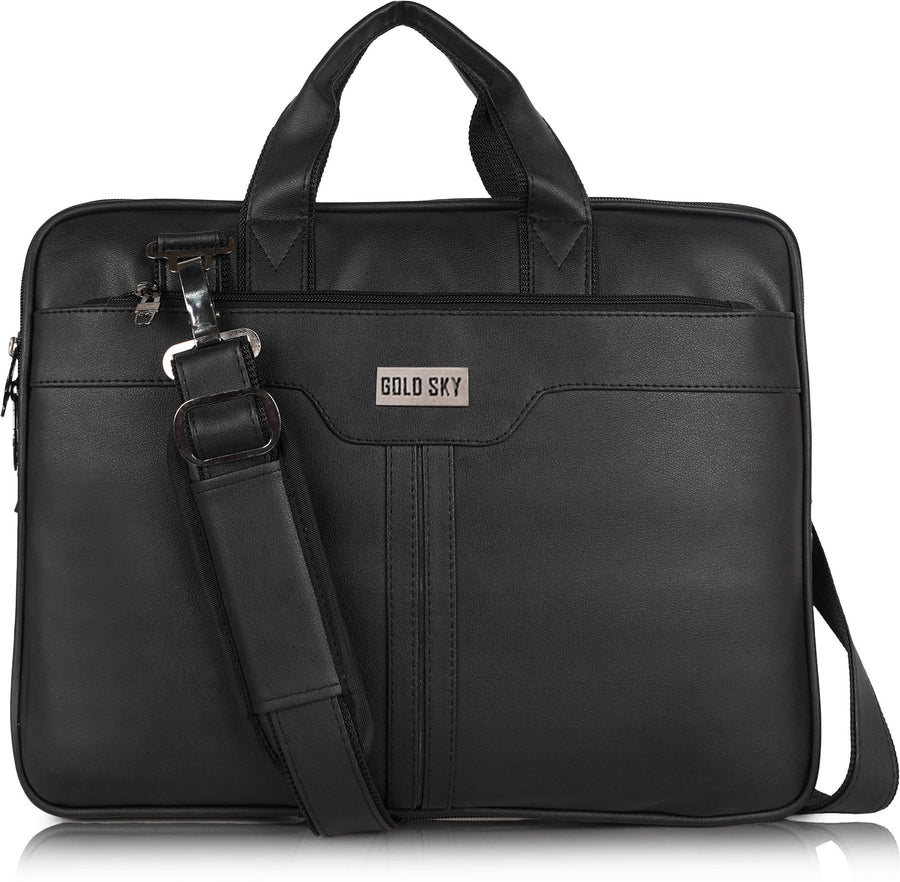 UrbanFlex Expandable Vegan Leather Messenger Bag