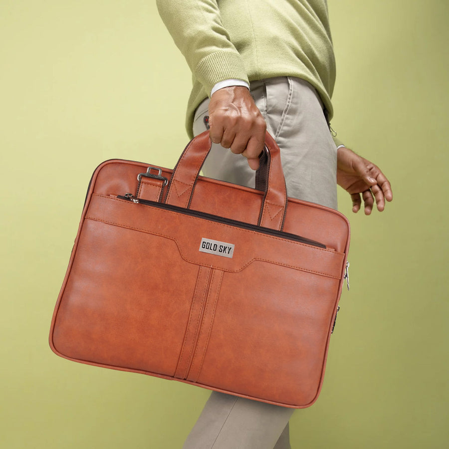UrbanFlex Expandable Vegan Leather Messenger Bag