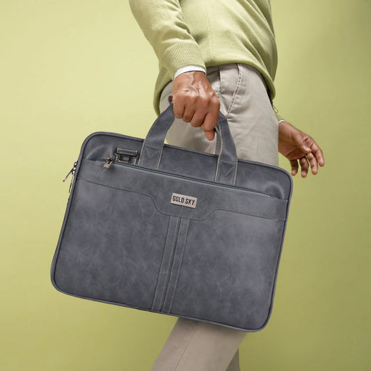 UrbanFlex Expandable Vegan Leather Messenger Bag