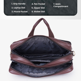 UrbanArc Pro Vegan Leather Laptop Messenger Bag