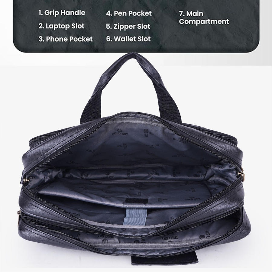 UrbanArc Pro Vegan Leather Laptop Messenger Bag