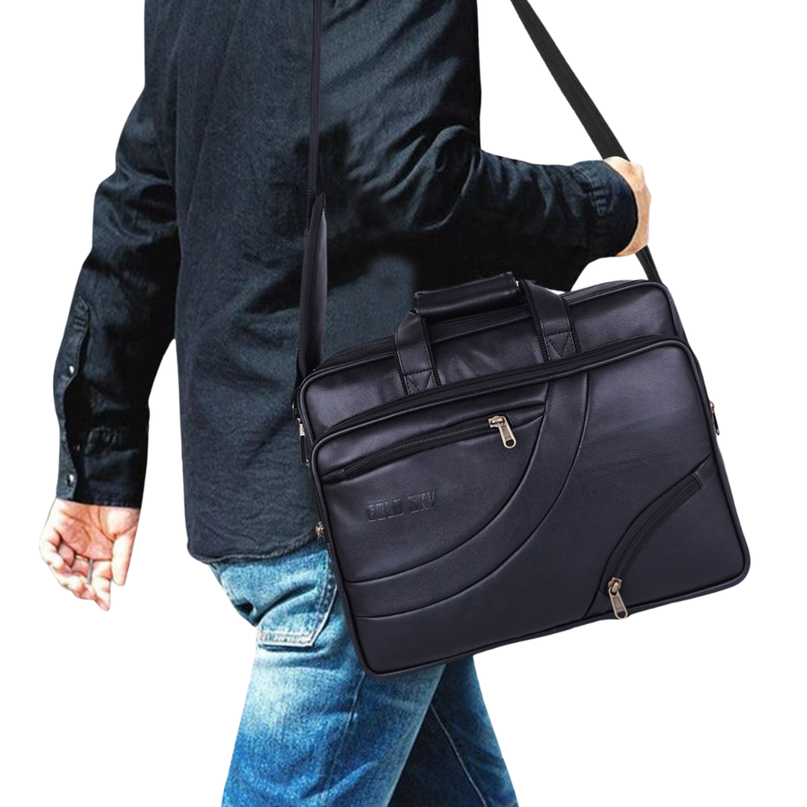 UrbanArc Pro Vegan Leather Laptop Messenger Bag