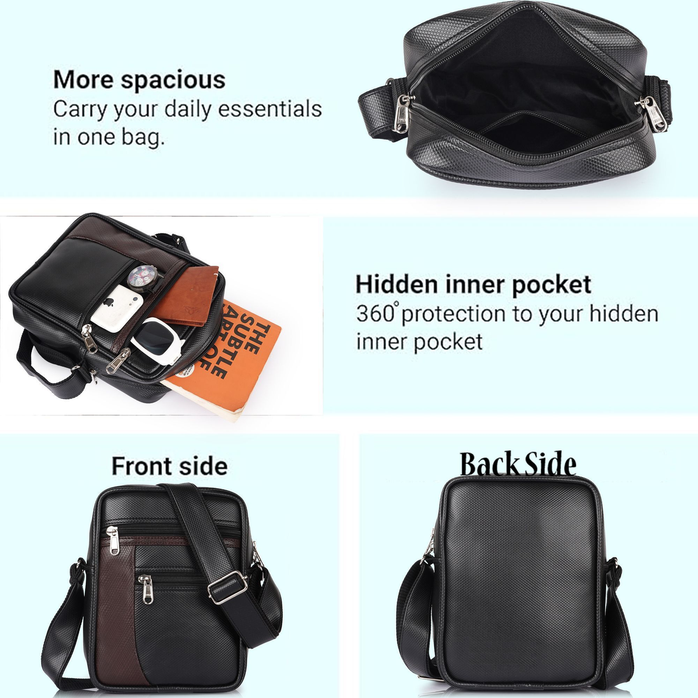 Mini 9 inch Side Sling bag for Men & Women