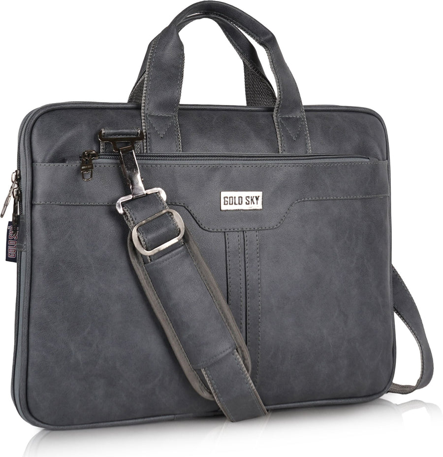 UrbanFlex Expandable Vegan Leather Messenger Bag