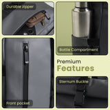 Vantior Premium Vegan Leather Roll Top Backpack