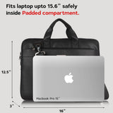 UrbanFlex Expandable Vegan Leather Messenger Bag