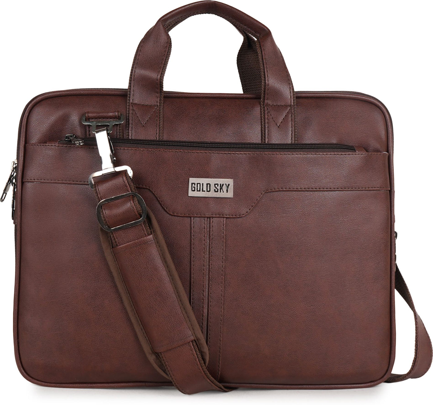 UrbanFlex Expandable Vegan Leather Messenger Bag