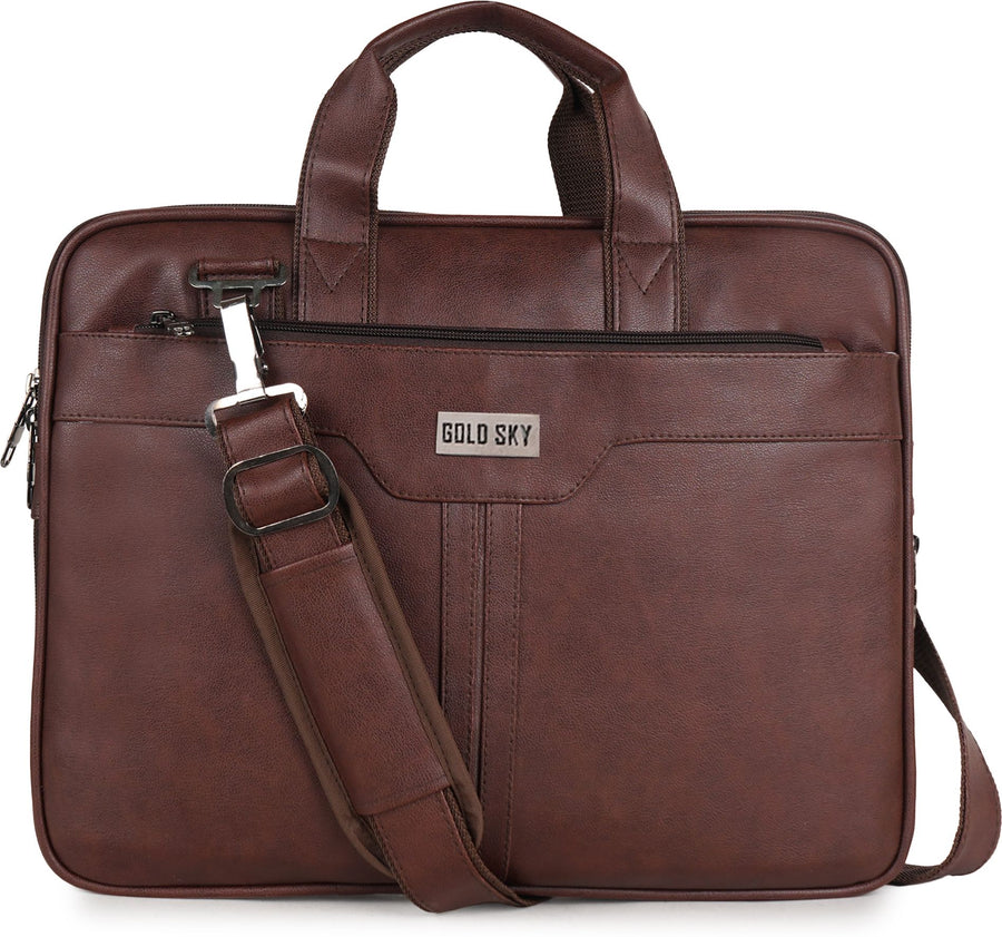 UrbanFlex Expandable Vegan Leather Messenger Bag