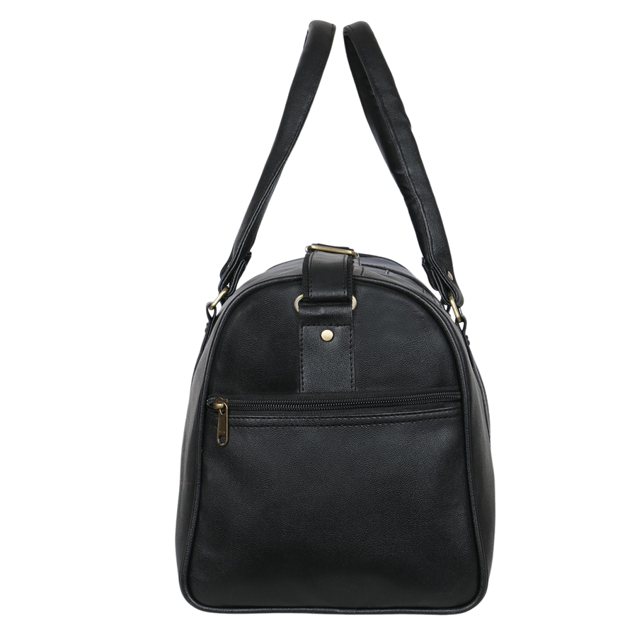 VoyagerX Vegan Leather Duffel with Shoe Compartment - 45 L