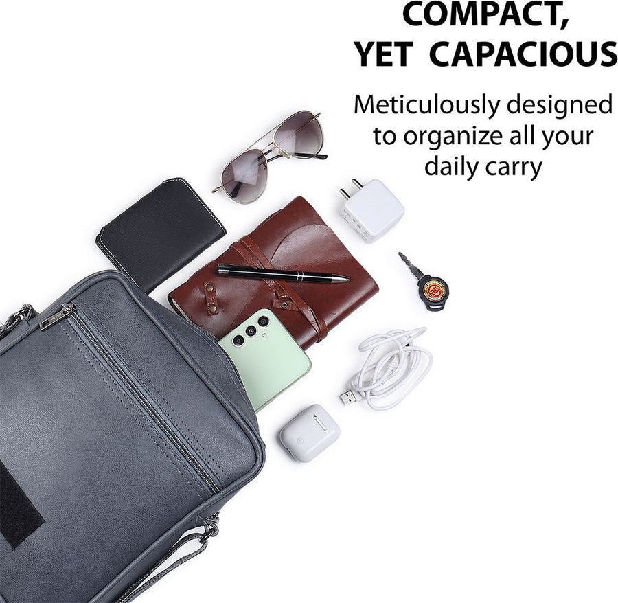 Draper Premium Vegan Leather Sling Bag With Padded Tab Sleeve