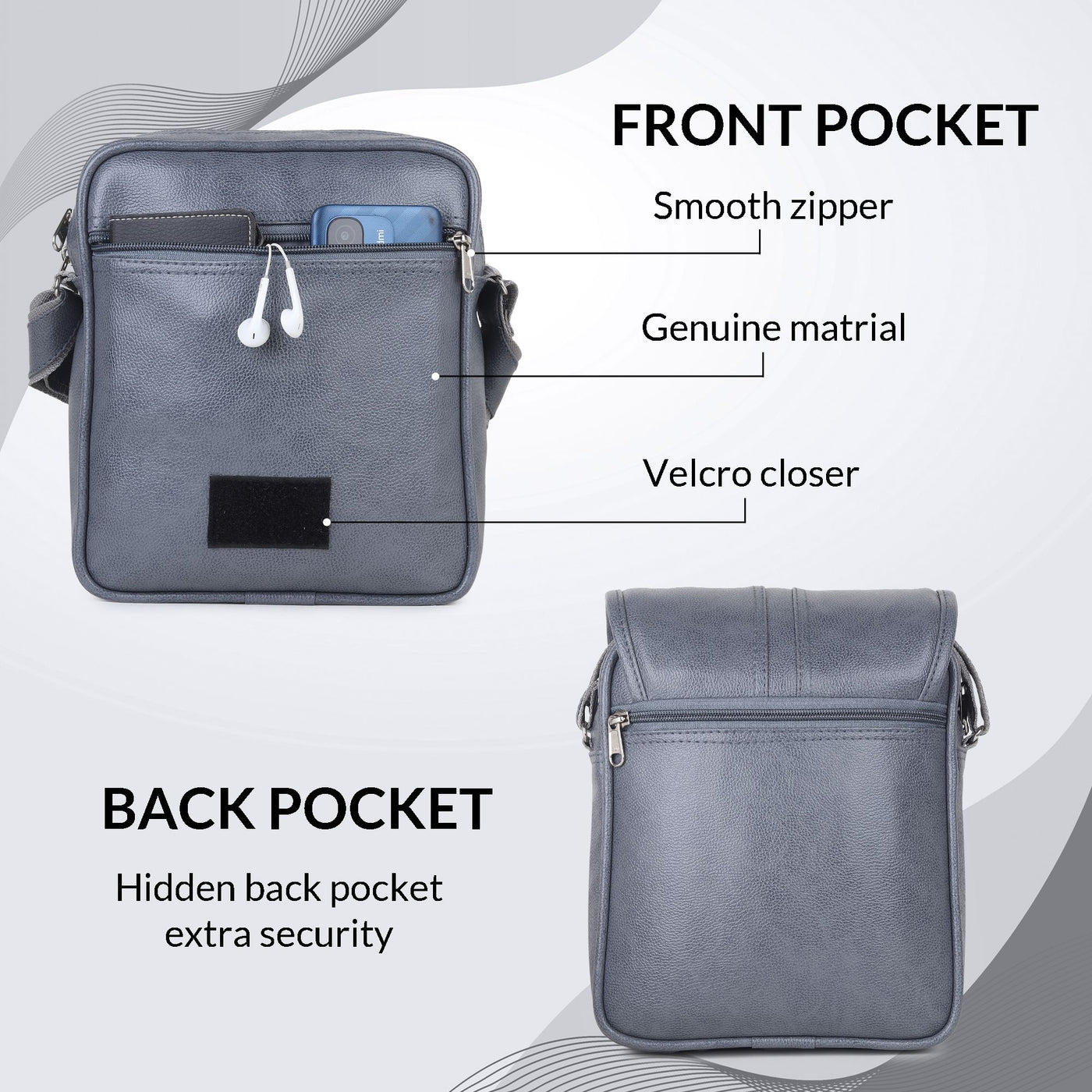 Falcon PU Leather Men’s Sling Bag