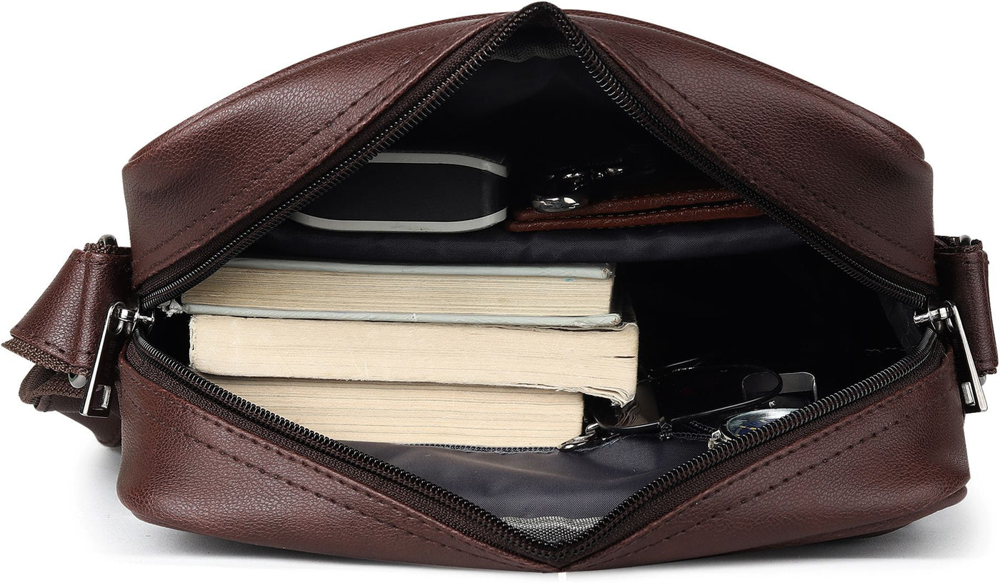 UrbanEdge Premium Vegan Leather Men’s Sling Bag