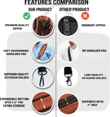 UrbanFlex Expandable Vegan Leather Messenger Bag