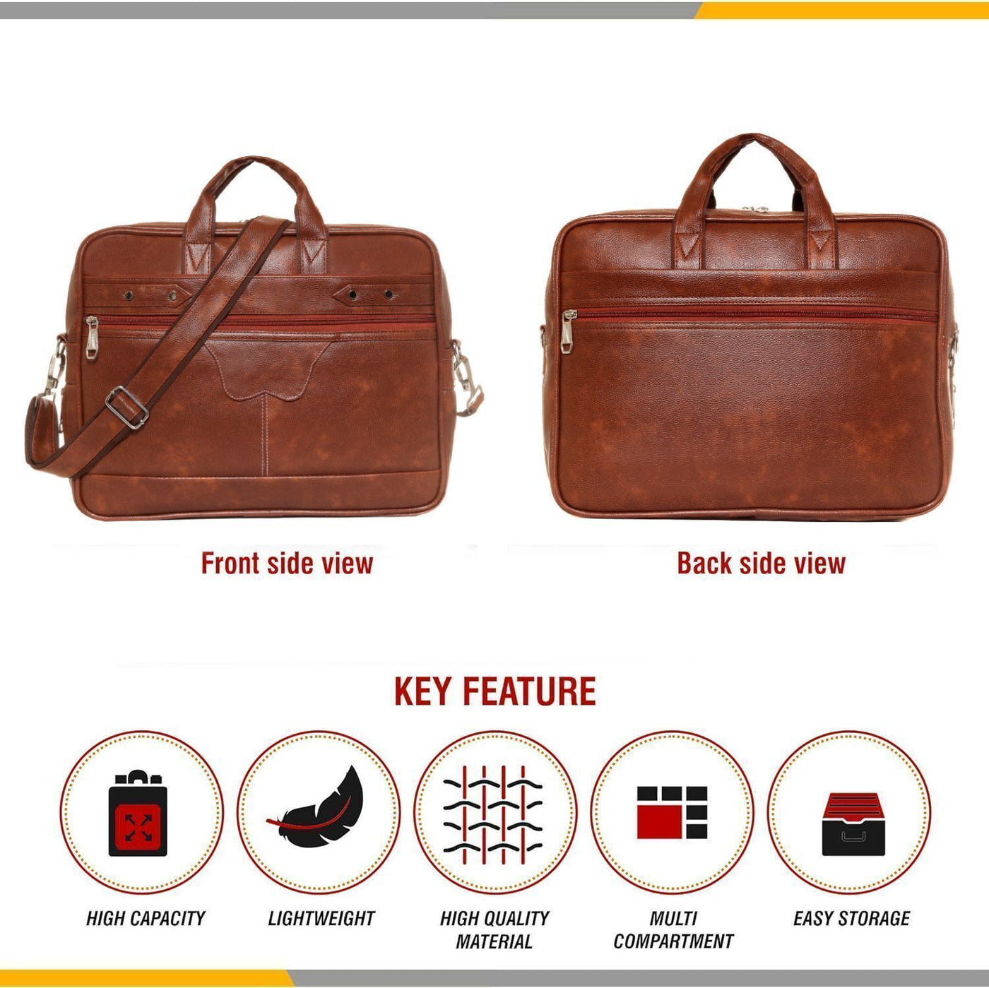 FlutterX Dual Compartment Expandable Laptop Messenger Office Bag