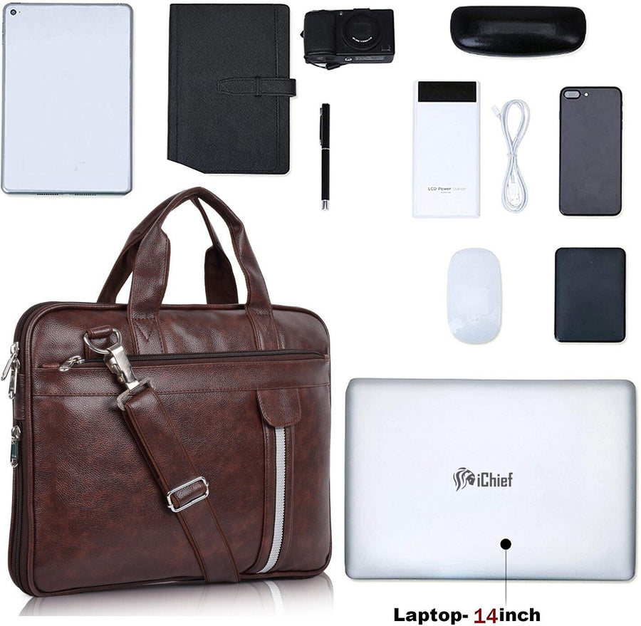 WhiteLine Bottom Expandable Laptop Messenger Bag for Men