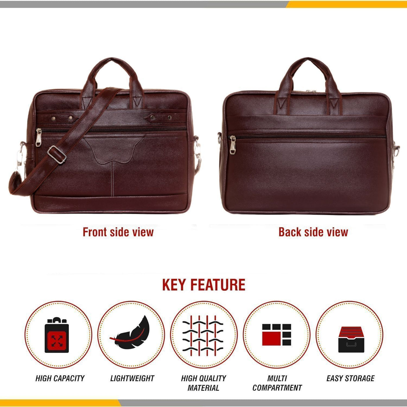 FlutterX Dual Compartment Expandable Laptop Messenger Office Bag
