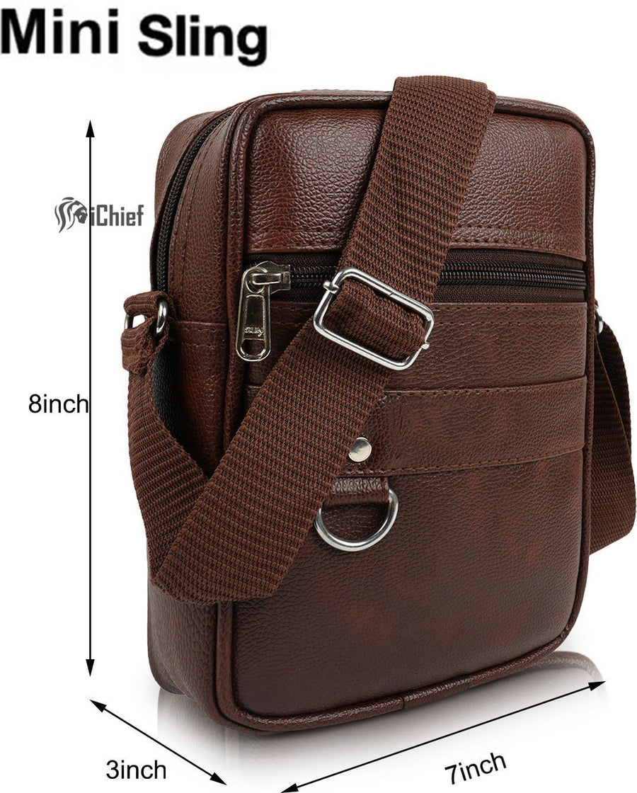 MiniVault X9 PU Leather Sling Bag