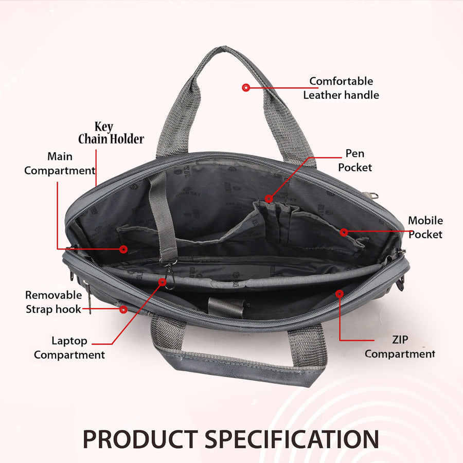 UrbanFlex Expandable Vegan Leather Messenger Bag