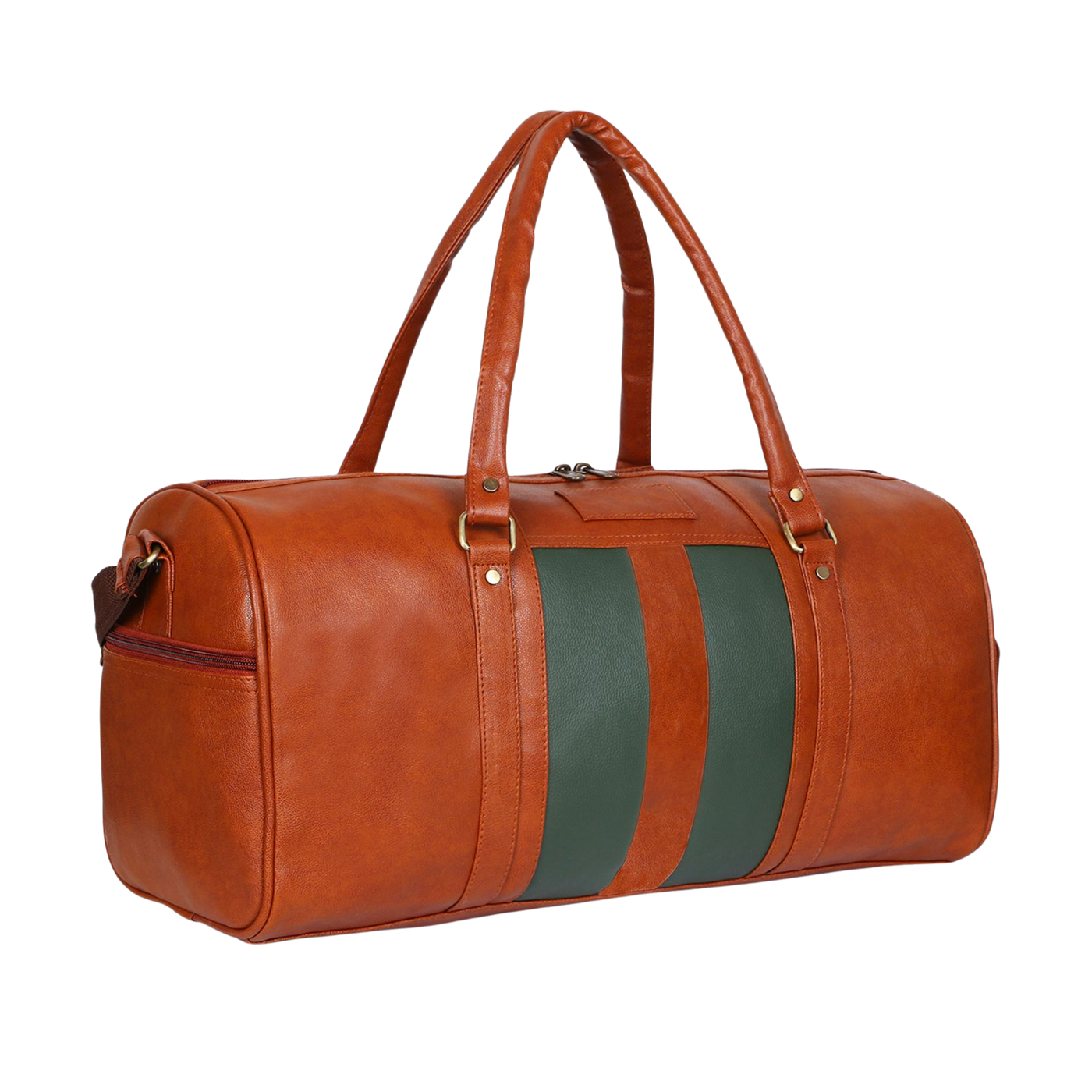 VoyagerX Vegan Leather Duffel with Shoe Compartment - 45 L