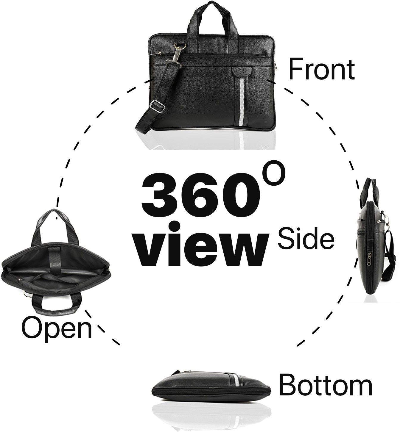 WhiteLine Bottom Expandable Laptop Messenger Bag for Men