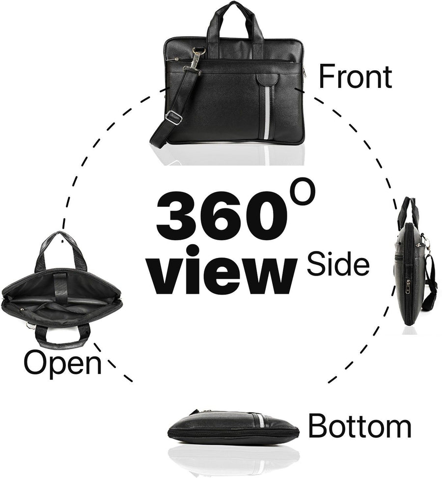 WhiteLine Bottom Expandable Laptop Messenger Bag for Men