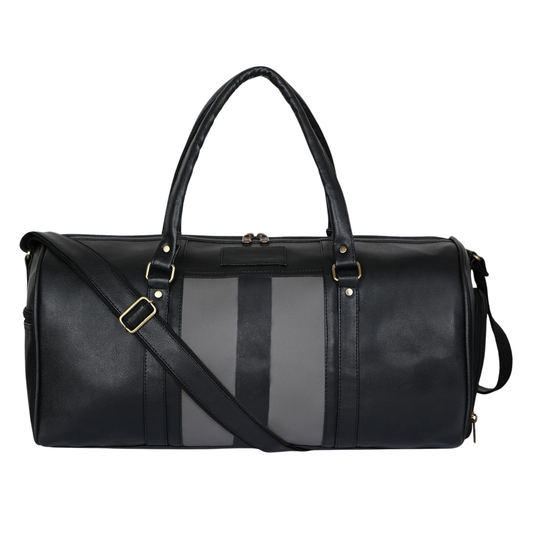 VoyagerX Vegan Leather Duffel with Shoe Compartment - 45 L