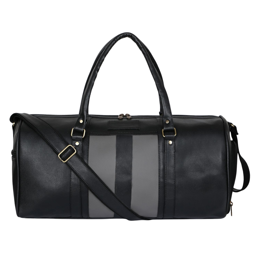 VoyagerX Vegan Leather Duffel with Shoe Compartment - 45 L