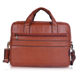 Crux vegan leather laptop messenger bag