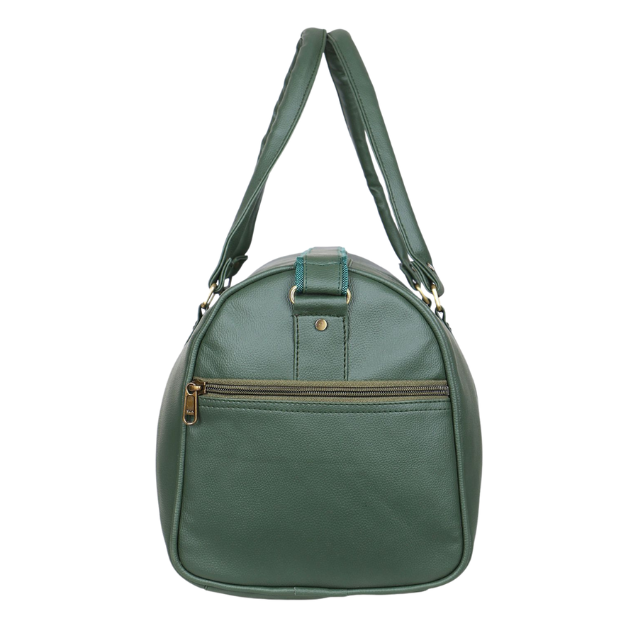 VoyagerX Vegan Leather Duffel with Shoe Compartment - 45 L