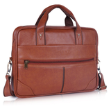 Crux vegan leather laptop messenger bag