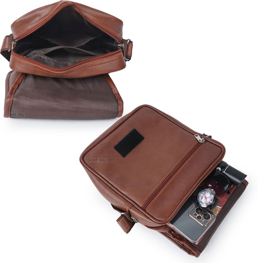 Shade PU Leather Men’s Sling Bag