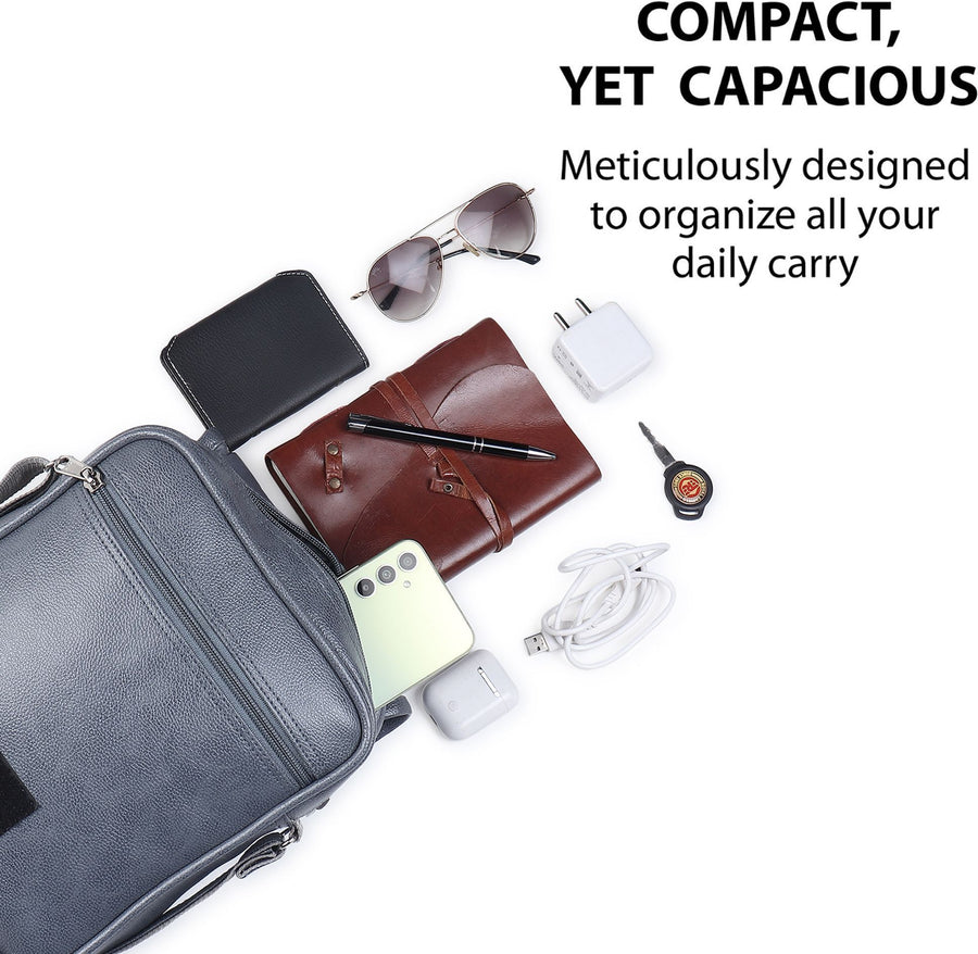 Shade PU Leather Men’s Sling Bag