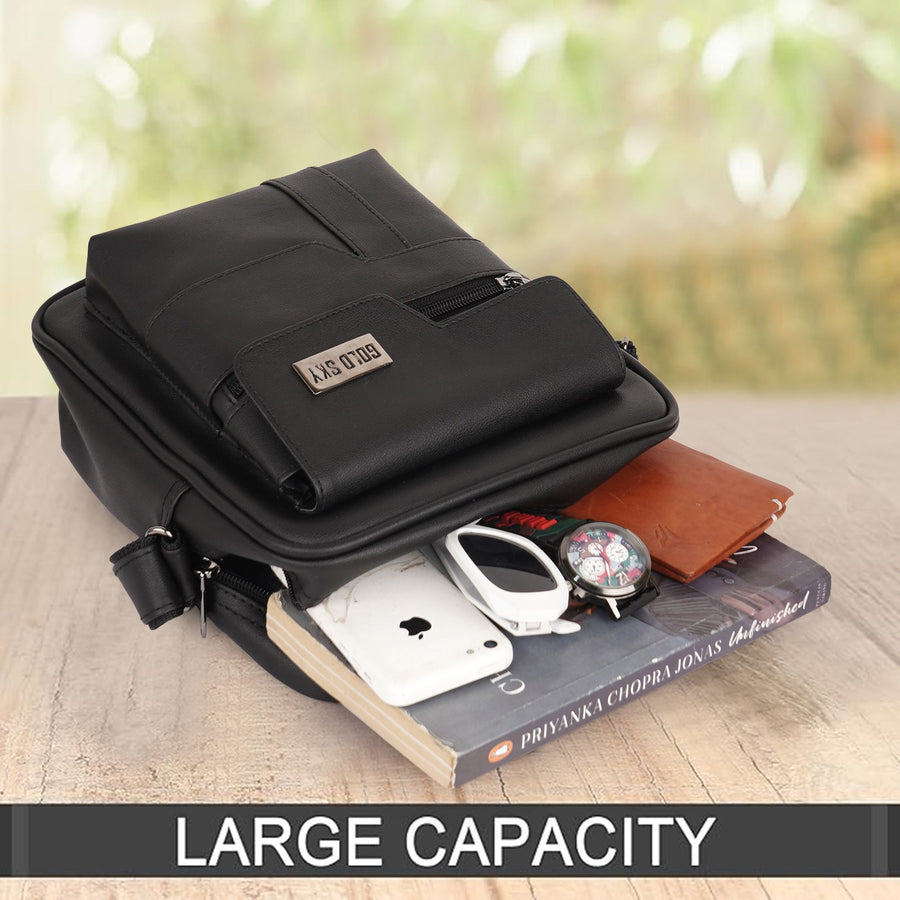 MetroEdge Premium Vegan Leather Sling Bag