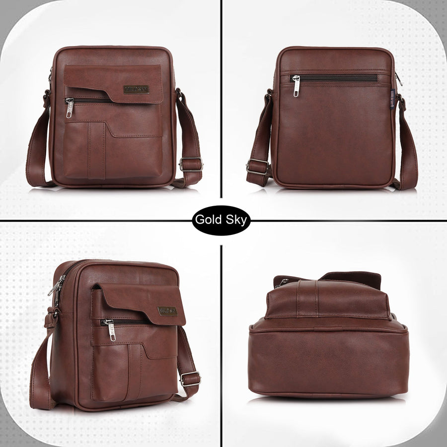 MetroEdge Premium Vegan Leather Sling Bag